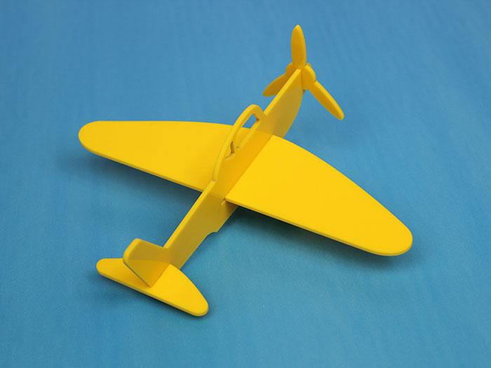 Acrylic yellow air plane laser cutter