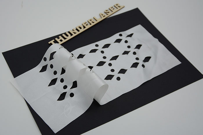 white Fabric-Leather laser cutter