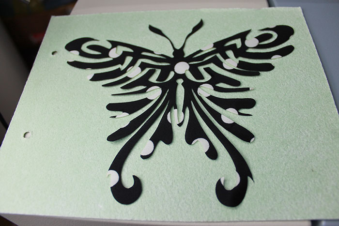black butterfly Fabric-Leather laser cutter