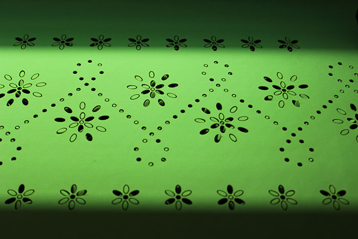green Fabric-Leather laser cutter