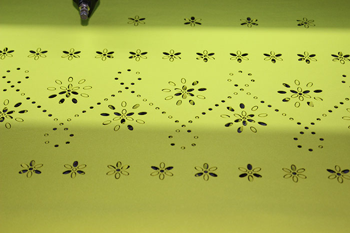 light green Fabric-Leather laser cutter