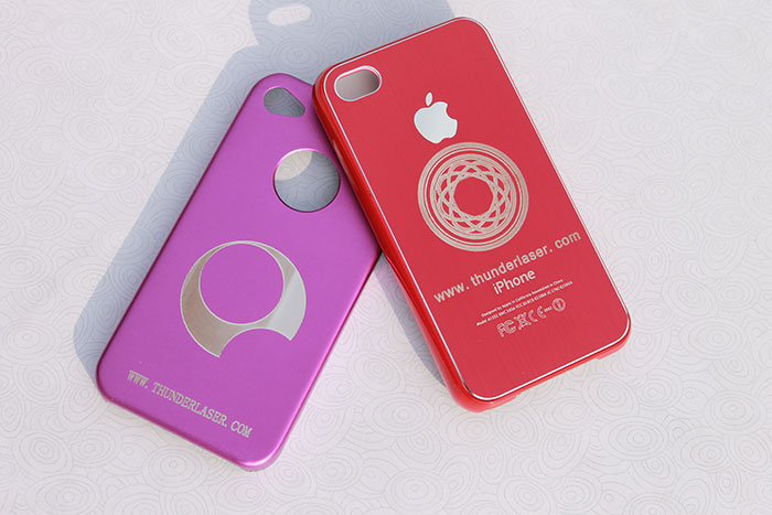 pink and red Mobile-Phone laser engraver