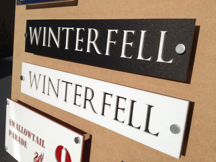 winter fell Signage-photo laser cutter