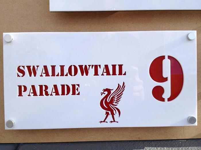 swallowtail Signage-photo laser cutter