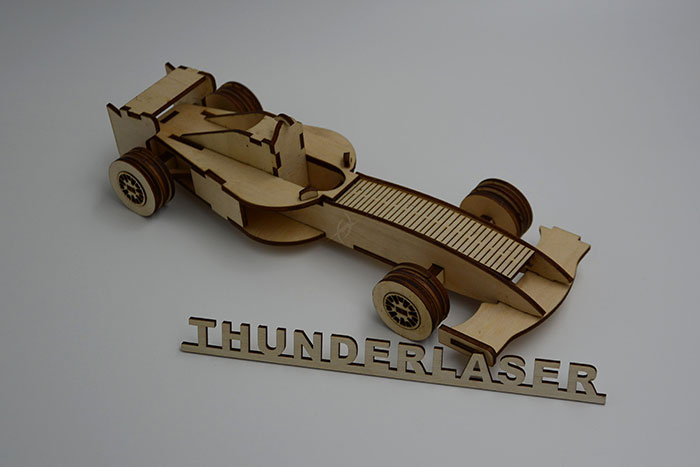 wood Racing car laser cutter