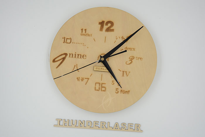 wood clock laser cutter